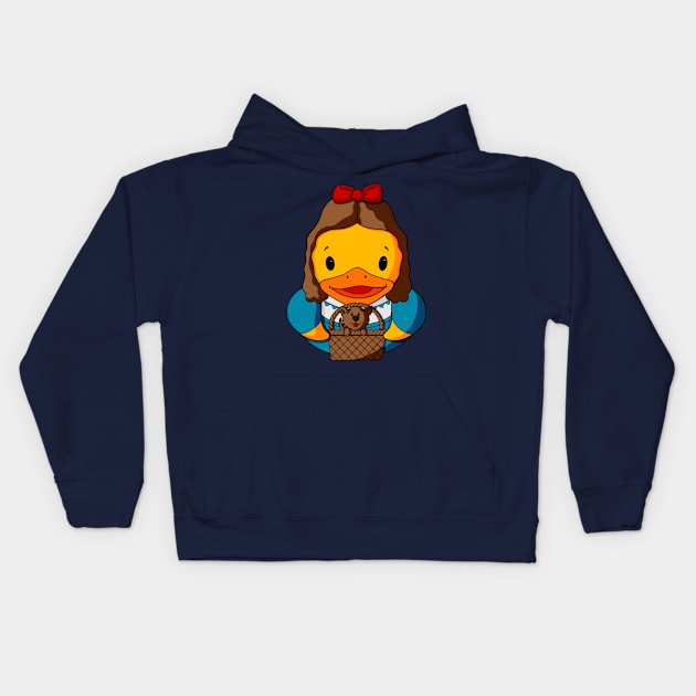 Dorothy and Toto Rubber Duck Kids Hoodie by Alisha Ober Designs